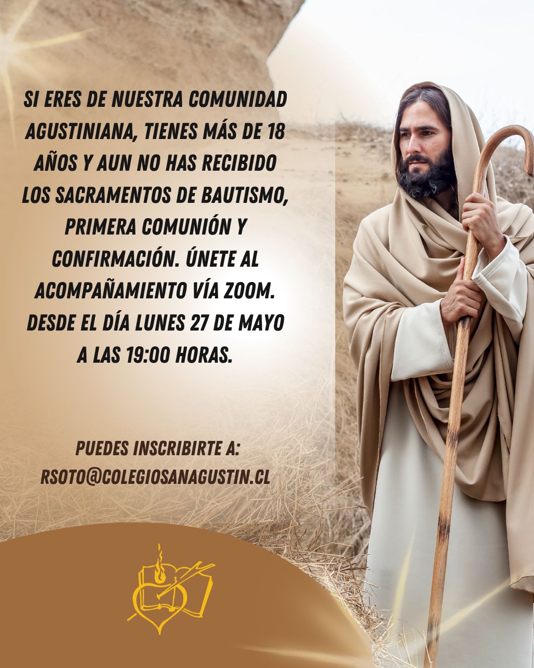 INVITACIÓN SACRAMENTAL PARA ADULTOS COLEGIO SAN AGUSTÍN